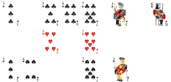 remaining cards of the deck