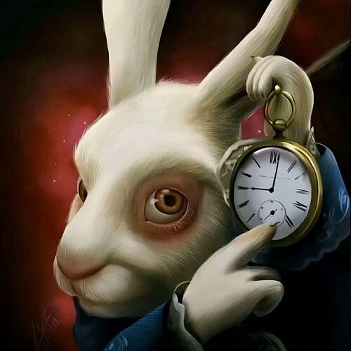 white-rabbit-pointing-at-a-clock
