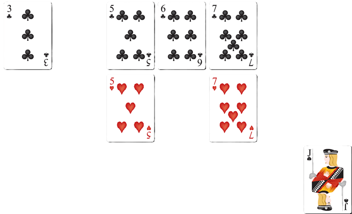 remaining cards of the deck