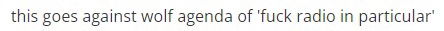 Fuck radio in particular